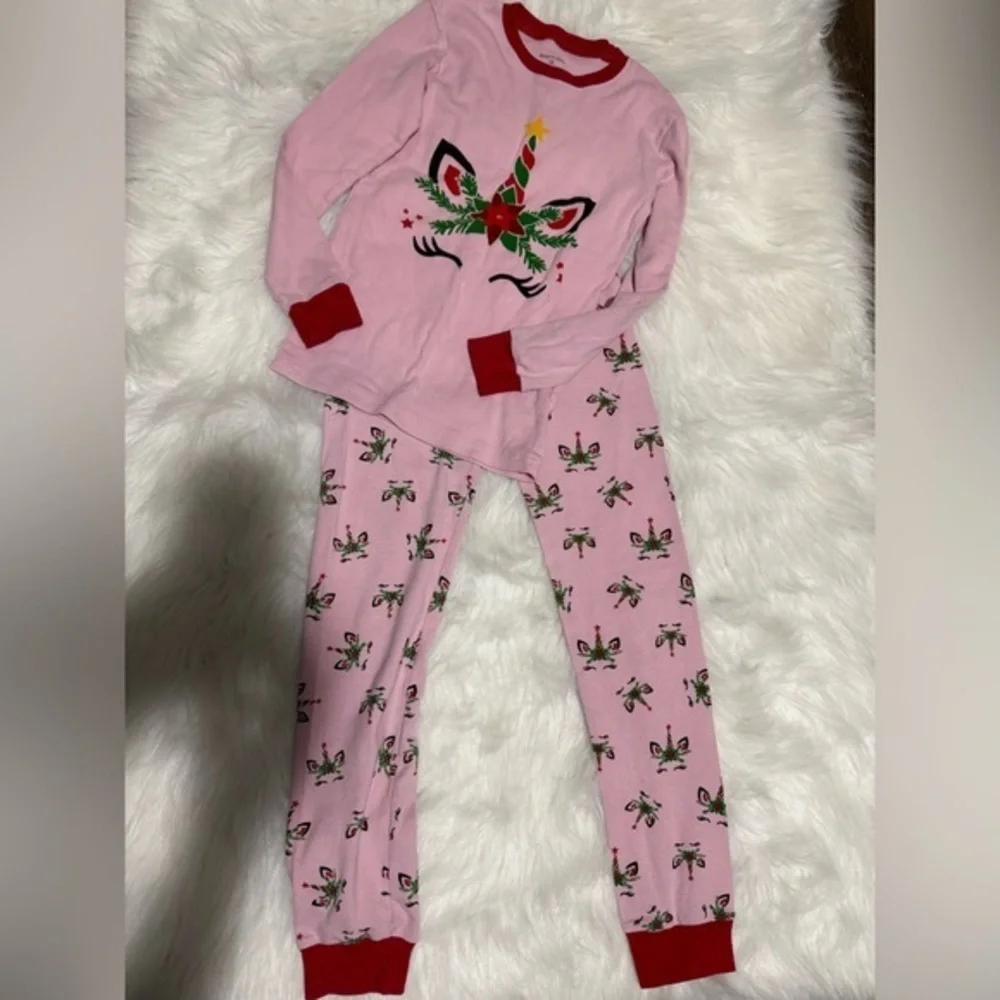 Charming Pink Unicorn Kids Pajama Set